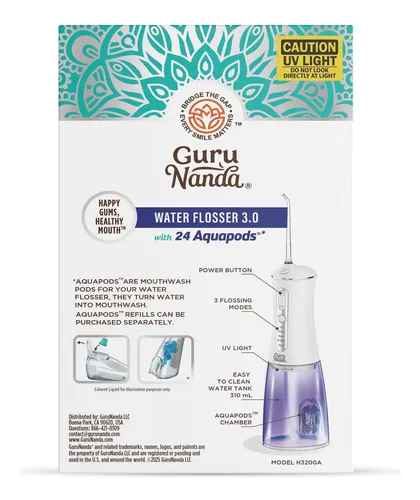 Gurunanda Irrigador Bucal Avanzado Con Hilo Dental