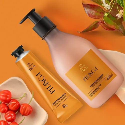 Pack Crema Hidratante Natura Ekos Pitanga para Cuerpo y Manos