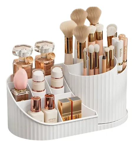 Organizador De Maquillaje Giratorio Skincare Accesorios Ofi