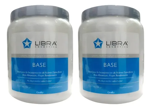 Crema Base Para Masajes Corporales 1 Kilo X 2 Potes Libra