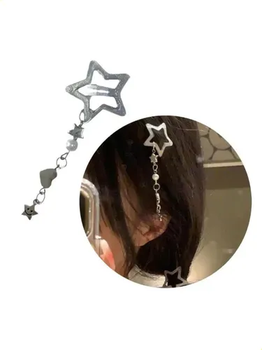 Pinza Para El Pelo Harajuku Y2k Con Forma De Pentagrama