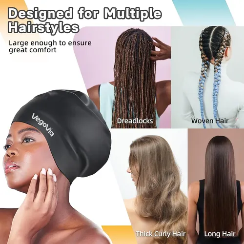 Gorro De Baño Grande Para Trenzas Y Rastas, Gorro De Baño…