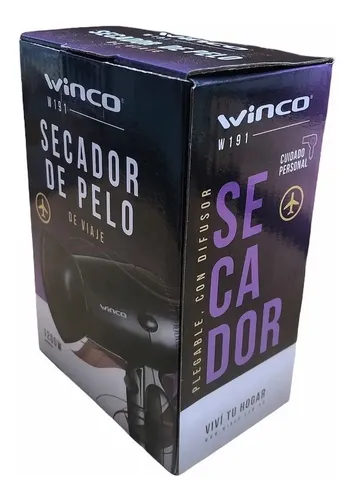 Secador De Pelo Plegable De Viaje 1200w Winco W191