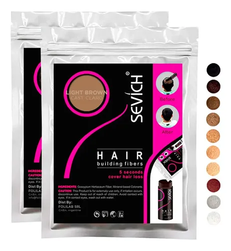 Fibras Capilares Sevich Recarga 50g Ligh Brown Castaño Claro