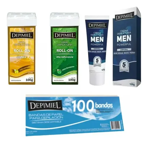 Depimiel Man+ Roll On  Clasica+ Alta Adherencia+ Bandas 100u