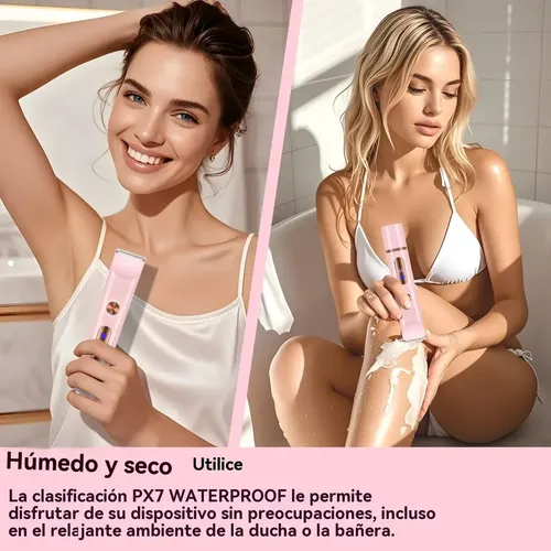 Barbeador Elétrico Recarregável 2 Em 1 Com Cabeça Dupla