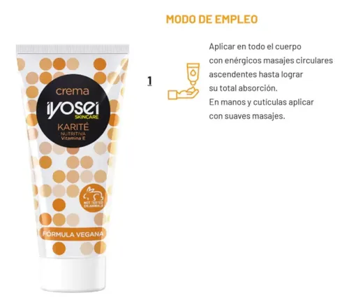Crema Manos Cuerpo Karite Nutre Repara Reafirma Iyosei 60 Gs Karité