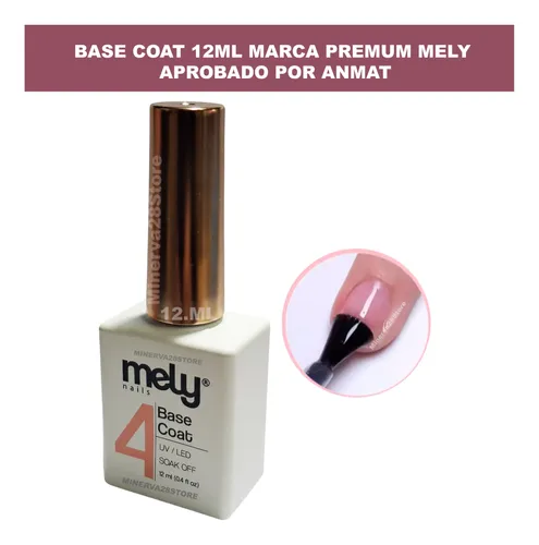Base Coat Mely 12ml Uv/led Semipermanente Aprobado Por Anmat