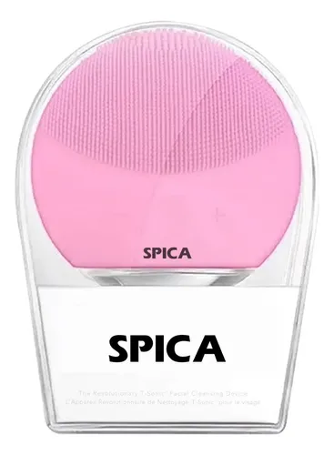 Limpiador Masajeador Facial Electrico Rostro SPICA RMAS-00 Recargable Usb Color Rosado