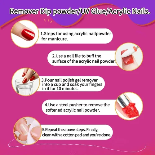 Kit Limpiador De Uñas Bevinas: Removedor De Esmalte Y