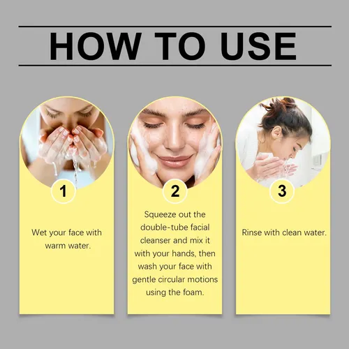Limpiador De Doble Tubo De Aminoácidos, Limpieza Facial Suav