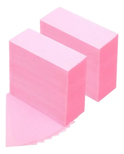 Cintas De Cera No Tejidas Blulu Rosa 400u Faciales Y