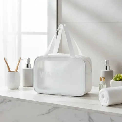 Neceser Viaje Maquillaje Portacosméticos Washbag Blanco Grande 29x9xh20