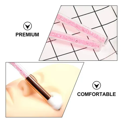 Set De 2 Brochas Para Sombra De Ojos Mujer Maquillaje Rosa