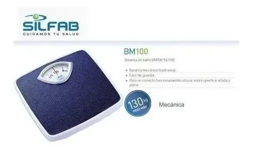 Balanza Mecanica Silfab Antideslizante Bm100 130 Kilos