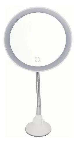 Espejo Led Con Ventosa Aumento 10x E815 Blanco