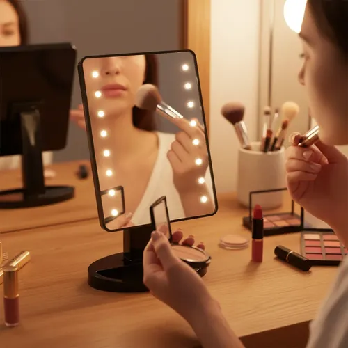 Espejo De Maquillaje Decorativo Con Luz Led Tactil
