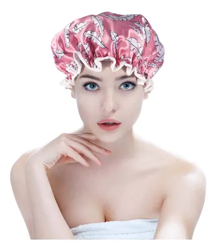Gorro De Ducha Con Estampado Elegante, 2 Unidades, Para Baña