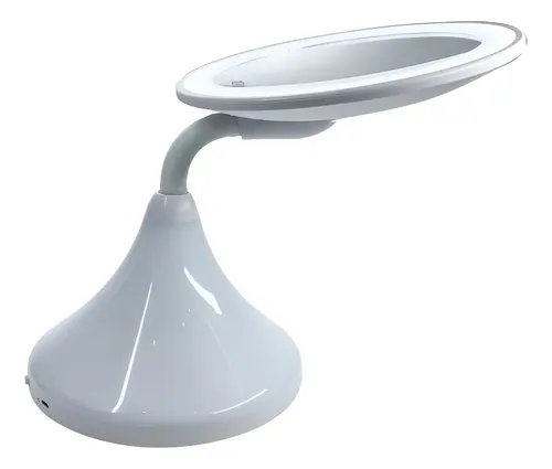 Espejo Maquillaje Redondo 10x Aumento Jessamy 15cm Luz Led Flexible