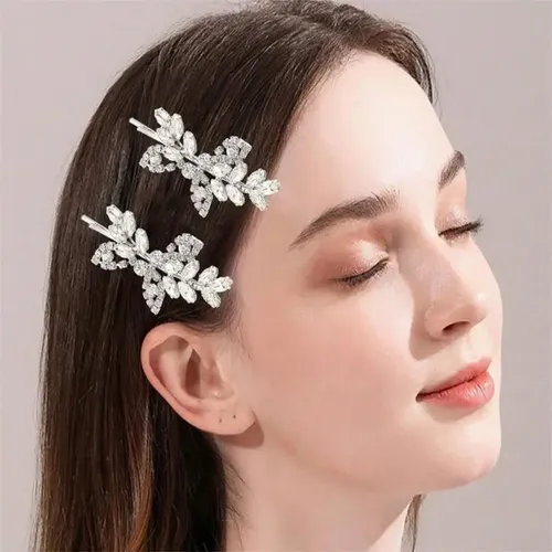 Pinzas Para El Pelo De Novia Con Diamantes De Imitación, 4 U