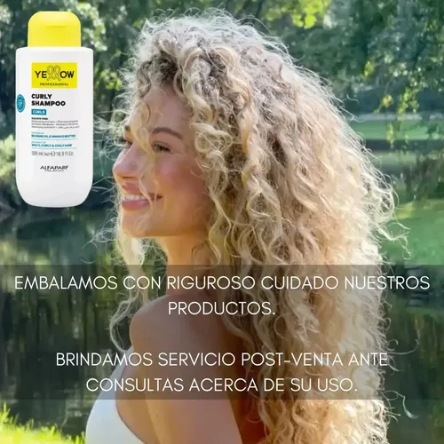 Shampoo Alfaparf Yellow Curly Rulos Sin Sulfatos Hidrata 500