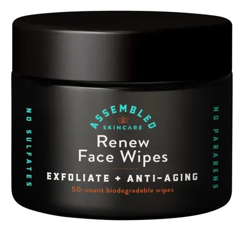 Renovar Toallitas Faciales 50 Unidades Paquete Individual Negro