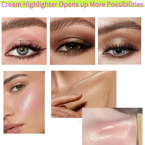 Paleta De Iluminadores En Crema 8 Colores Para Mujeres