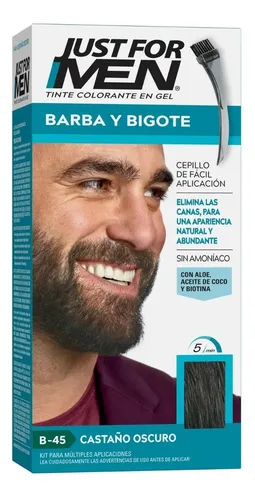 Pack Tintura Gel Just For Men Barba y Bigote Castaño Oscuro 3 Unidades