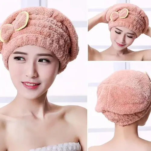 . Toalla De Baño Con 5 Cabezales Para Cabello Seco, Ligera .