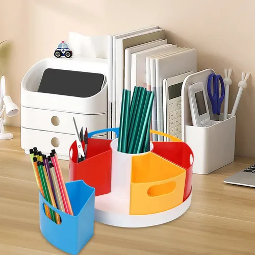 Organizadores Giratorios De 360 Grados Pen Pot Makeup Brush