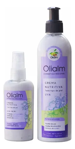 Combo Cremas Olialm Uva 60ml +uva 300ml |hidratación Natural