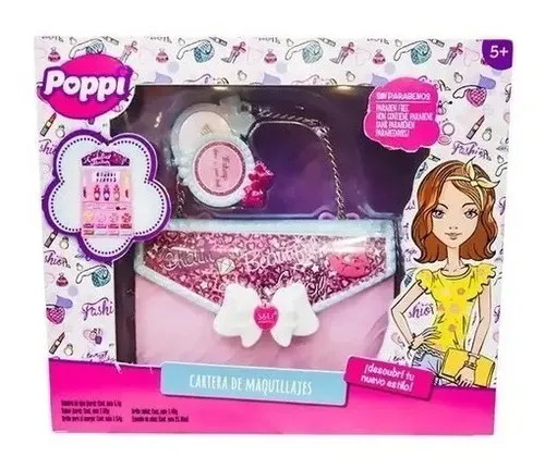Set De Maquillaje Infantil Juguete Cartera Premium Poppi