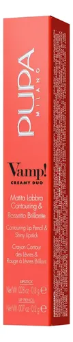Delineador De Labios Pupa Vamp! Creamy Duo Lips 2 En 1 Color 006 Deep Rose