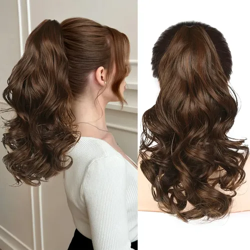 Extensiones De Cabello De Cola De Caballo Con Clip De 16