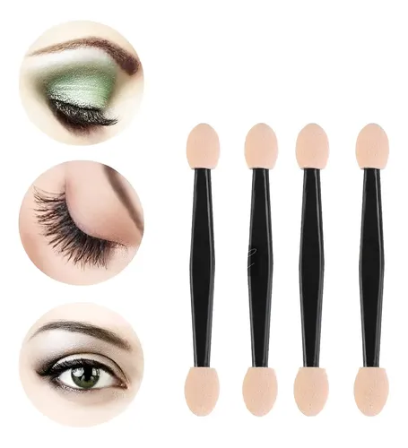 Aplicadores Pincel De Sombras X12 Unidades Caobamakeup