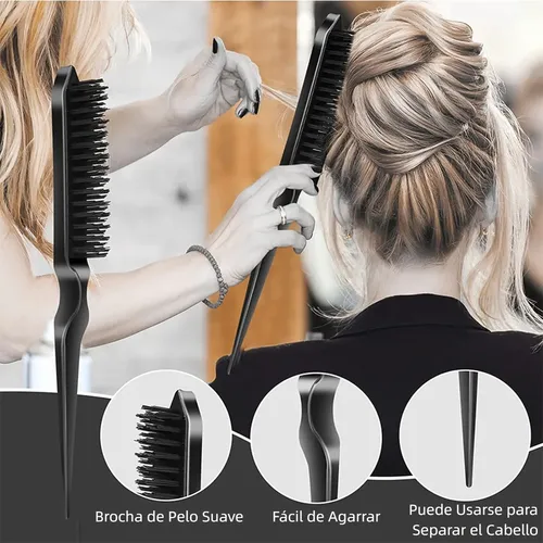 For 10 Kit Peines Regadera Pinzas De Cabello For Rizos Negro