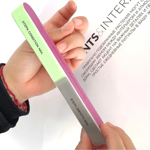 Pulidor De Uñas De 7 Vías, Tira Pulidora Y Lima De Uñas
