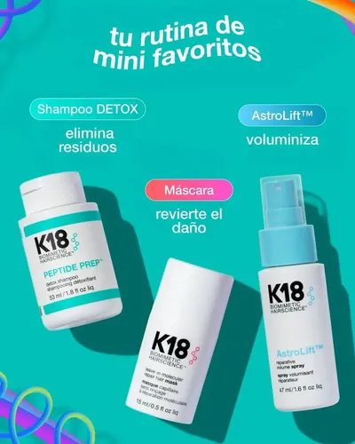 K18 Kit Molecular Repair Set Minis Shampoo Y Mascara
