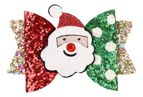 Lazos Navideños Para El Cabello, Accesorios Papá Noel