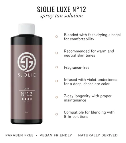 Solución De Bronceado En Spray Sjolie Luxe 12 Violeta Base O
