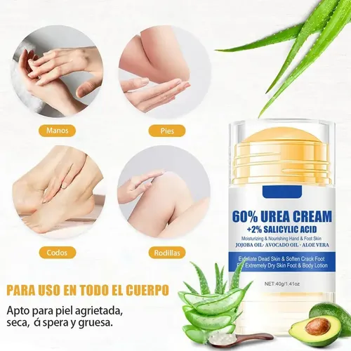 Crema Para Pies 60% Urea + 2% Ácido Salicílico 40 G Blanco
