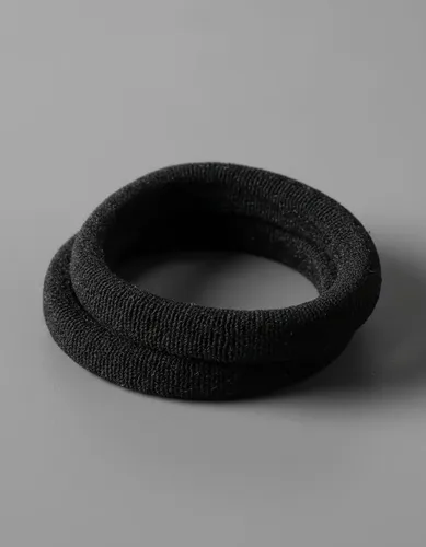 Pack Colitas De Pelo Elásticas Negras Sin Metal X 72