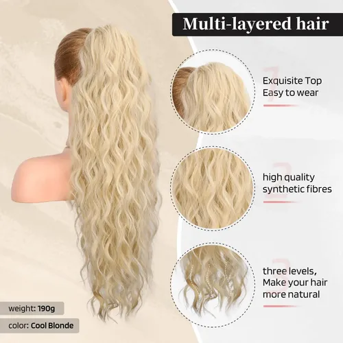Extensión De Cola De Caballo Flufymooz 66 Cm Cabello Sintéti