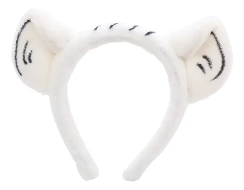 Diadema De Felpa Con Estampado De Animal Y Orejas De Tigre,