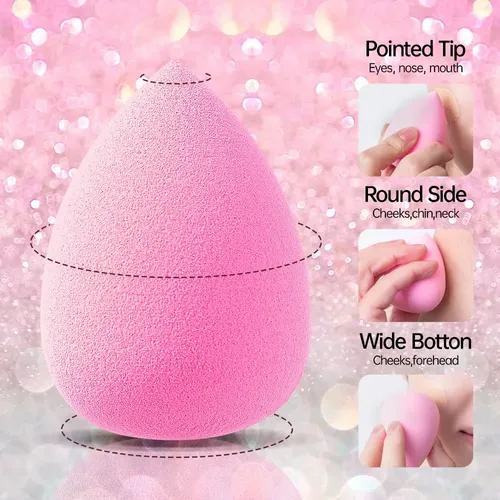 Ajoke 10pcs Makeup Sponge Blender Multi-colored Flawless For