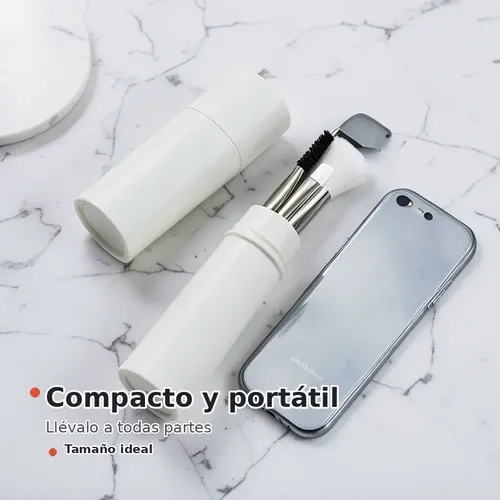 Set De Brochas De Maquillaje En Estuche Cilíndrico, 5