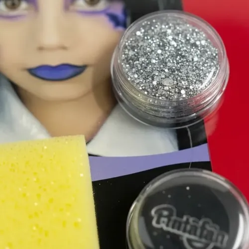 Pintura Maquillaje Estilo Merlina Acuarela Stencil Esponja
