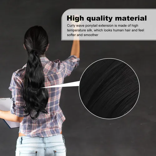 Extensiones De Cabello Ponytail Rizado Larga Envoltorio