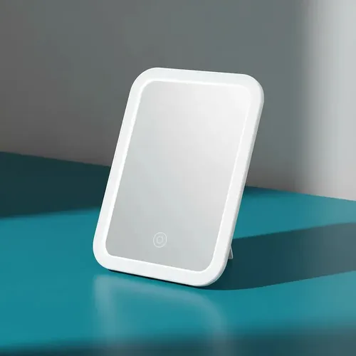 Espejo P/ Maquillaje C/ Luz Led 3 Modos Usb Recargable Luz Portátil Tocador Cosmética Diseño Moderno