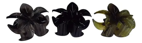 Hebilla Broche De Pelo En Forma De Flor X 3